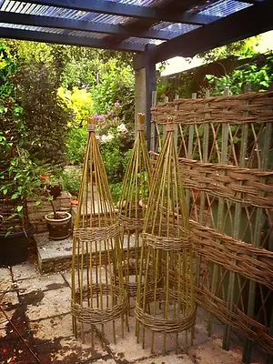 £49.95 • Buy 1.2m    PACK Of 2   Willow Garden Obelisk For Climbing Plant Support