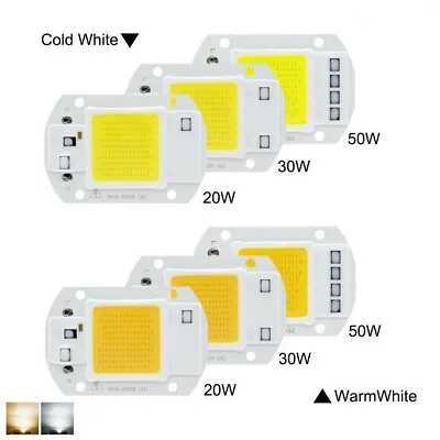 110V 220V 20W 30W 50W Smart IC Driver Input Integrated LED Floodlight COB Chip • $0.99