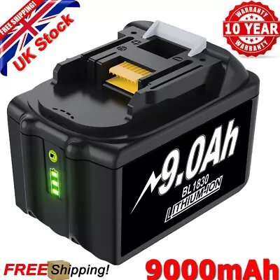 For Makita BL1830 18V 9.0Ah LXT LED Li-ion Battery BL1860 BL1850 BL1840 Cordless • £27.89