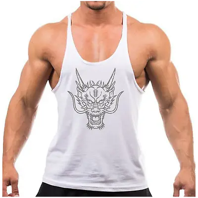 £7.99 • Buy Dragon Head Gym Vest Bodybuilding Muscle Training Weightlifting Top 