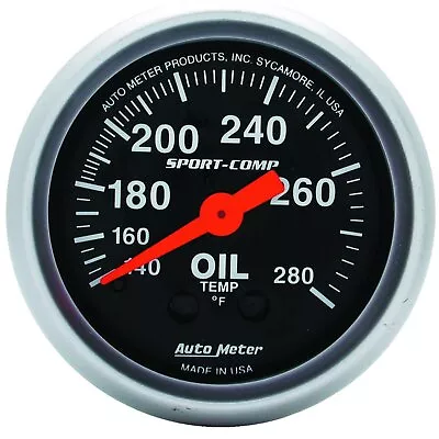 Auto Meter 3341 Sport-Comp Mechanical Oil Temperature Gauge 140-280 F 2 1/16  • $114.35