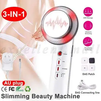 $17.95 • Buy 3In1 Fat Cavitation Machine Ultrasonic EMS Facial Massager Slimming Weight Loss