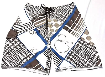 Vintage OP Shorts 34 Geometric Pattern Pocket Hombres Men's Ocean Pacific • $17.96