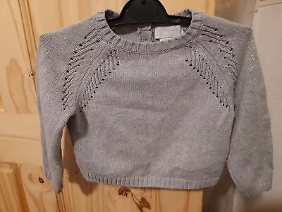 Maggie And Zoe Grey Sparkly Jumper Age 18 Months • £7