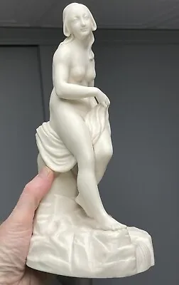 Antique 11” Parian Draped Nude Woman Figurine Statuette Minton Copeland Style • $225