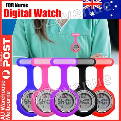Electric Digital Multi-Function Medical Nurse Brooch Pendant Pocket Fob Watch • $12.89