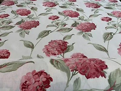 £24.99 • Buy Laura Ashley Hydrangea Cranberry Fabric (Per Metre)😊