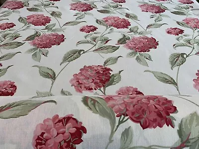 Laura Ashley Hydrangea Cranberry Fabric SOLD PER METRE 😊 • £24.49