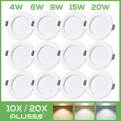 UK Ultra Slim Recessed LED Flat Panel Ceiling Spot Lights 4W-20W Downlights 230V • £109.99