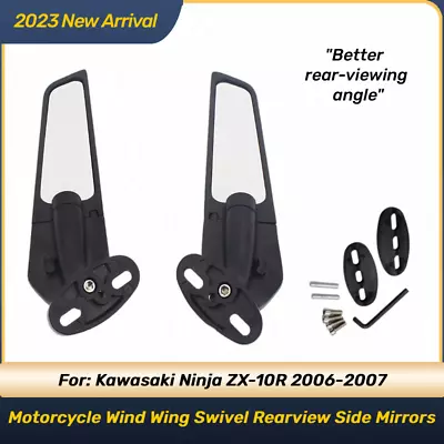 For Kawasaki ZX10R 2006 2007 Complete Wing Rearview Stealth Winglet Side Mirrors • $43.32