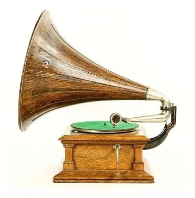 Antique VICTOR V Phonograph With Original Oak Spearpoint Horn • $2700
