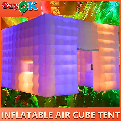 Large LED Inflatable Marquee Air Cube Tent House For Party Event Exhibition Use • $3432