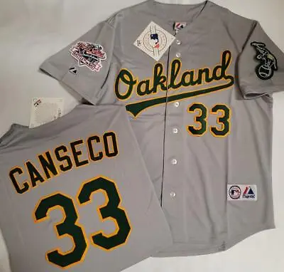 +Majestic 1989 Oakland A's JOSE CANSECO World Series Baseball JERSEY GRAY NWT • $129.99