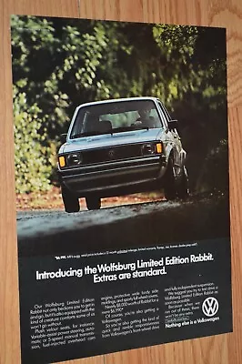 ★1983 Vw Wolfsburg Limited Edition Rabbit Original Vintage Advertisement Ad 83 • $9.99