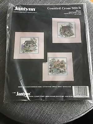 Janlynn Cross Stitch Kit Trio Of Cottages  • £4