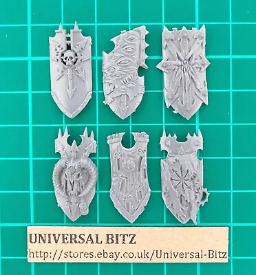 Chaos Knights Knight Shields X 6 Slaves Darkness Warhammer AOS RARE OOP C5 A • £9.99