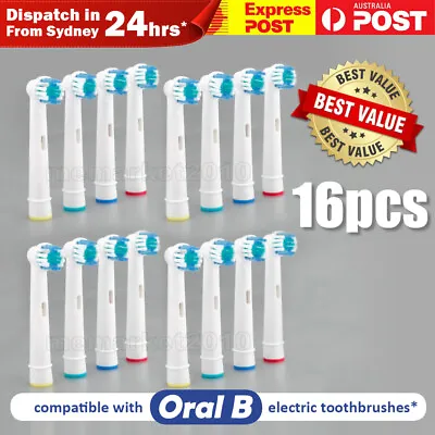 $20.43 • Buy New 16pcs Oral B Electric Toothbrush Heads Replacement Compatible Soft Bristles 
