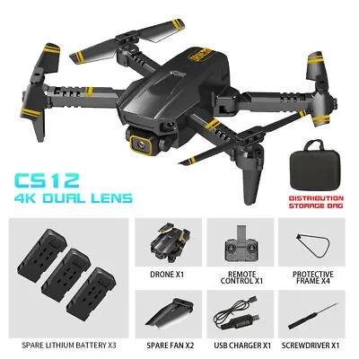 $45.79 • Buy Pro 5G 4K GPS Drone 3 Batteries HD Camera Drones WiFi FPV Foldable RC Quadcopter