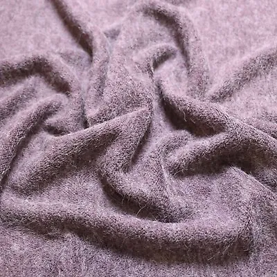 £14.99 • Buy Faux Angora Jersey Fabric - Wool Blend Knit- Stretchy - Khaki, Beige, Mauve