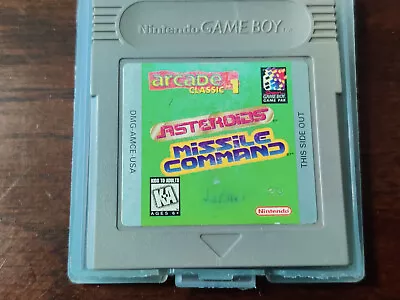 Arcade Classic 1 Asteroids/Missle Command (Nintendo Gameboy) • $13.62