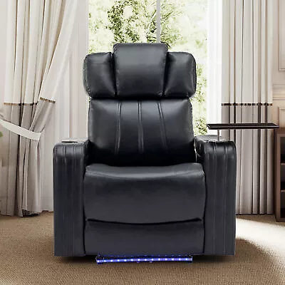 PU Power Recliner Individual Seat Home Theater Recliner With  Bluetooth Speaker • $725.69