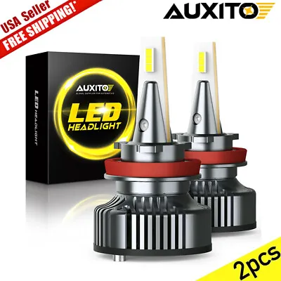 AUXITO H11 H8 H9 LED Headlight Kit High Low Beam Bulbs Super Bright 6500K White • $42.99