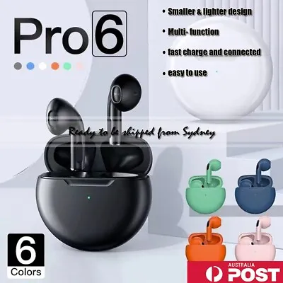 PRO6Bluetooth 5.0 Wireless Earbuds Noise Cancel Sports Earphones AndroidIOSWin • $16.95