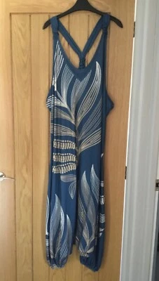£1.99 • Buy Ladies Harem Jumpsuit Size 4XL Summer Beach Casual Playsuit !