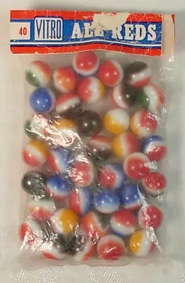 Vitro All Reds Bag Of 40 Marbles • $24.99