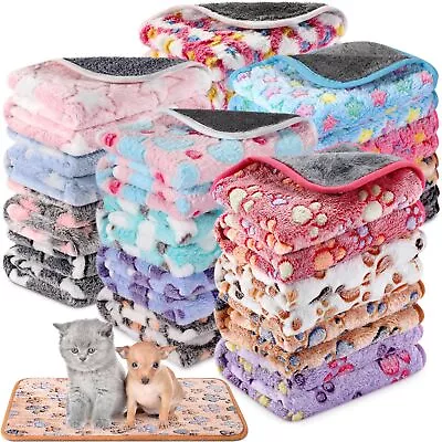 20 Pcs Small PET Fleece Blanket Washable Waterproof Small Animal Cage Bedding... • $51.68