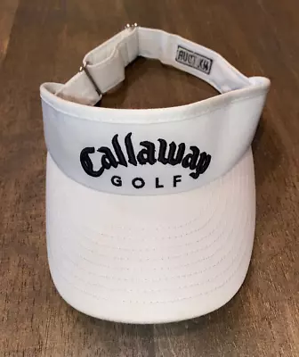 Callaway Golf FT3 HX TOUR Visor Mens White Adjustable Strapback Embroidered • $9.99