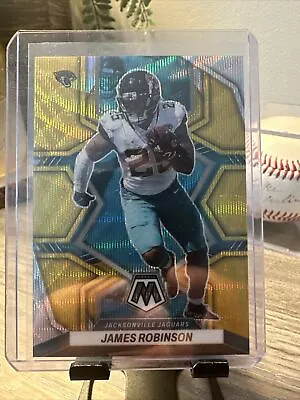 2022 Panini Mosaic Gold Wave James Robinson /17 • $0.90