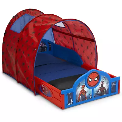 KIDS TODDLER BED TENT Marvel Spider-Man Built-In Guardrails  • $97.97