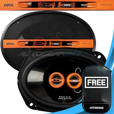 Edge Audio Speakers Set 4 Way 400w 6x9  For Car Van Boat Black/Orange EDST21. M✅ • £49.55