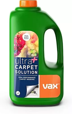 Carpet Cleaner Vax Ultra Plus Solution Shampoo Fluid Remove Stain Rose 1.5-Litre • £15.49