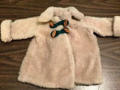 Vintage Doll Clothes Jacket Mod 42 Fur Brown Camel Button • $10