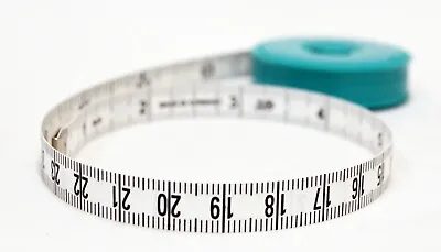 Roll-Fix Tape Measure - Automatic Roll-up 60 /150 Cm/5 Ft Teal Free Shipping • $9.90