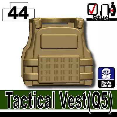 Dark Tan Q5 Tactical Army Vest Compatible With Toy Brick Minifigures SWAT • $3.03