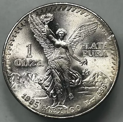 1985 Mexico 1 Oz Onza Silver Libertad BU Uncirculated .999 Pure Plata Pura • $47.95