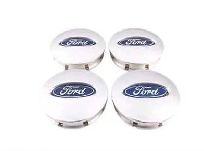 Set Of 4 Matte Silver 66mm Wheel Center Hub Caps Mblem For Ford BB531A096RA • $64.99