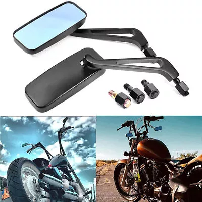 Motorcycle Rectangle Side Mirrors For Harley Davidson XL Sportster 1200 883 Iron • $24.99