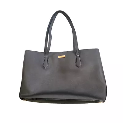 Kate Spade Laurel Way Jaymes Tote Bag Leather New York Black Crossgrain Purse • £79.06