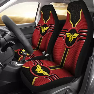 Wonder Woman Logo Car Seat Covers Gift For Fans • $54.99