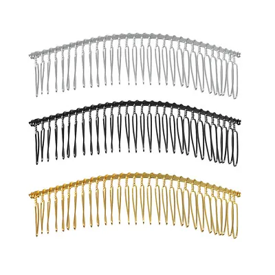 6 Pcs Metal Hair Combs Clips Comb Slides 30 Teeth DIY Women Hair Accessories • £5.74