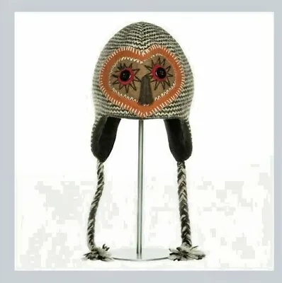 DeLux Crafty Artist Brown OWL HAT Knit Men Womens ADULT Costume LND Toque Beanie • $29.99