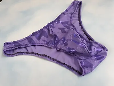 Mens Brief Thong Or Rio Light Weight Orchid  Camo New Shiny On Matte S M L Or Xl • $32.50