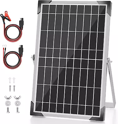 10W Solar Battery Trickle Charger Maintainer + Upgrade 10A MPPT Charge Controlle • $55.27