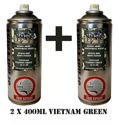 Vietnam Green  Army Spray Paint Military Vehicle Paintballairsoft Model  X2 • £23.75