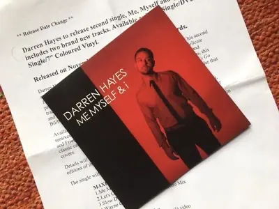 Darren Hayes - Me Myself & I (*ULTRA RARE* UK Promo CD + Press Release) • £55.25