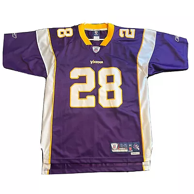 Minnesota Vikings Adrian Peterson #28 NFL Football Jersey Reebok Stitched Sz Med • $34.95